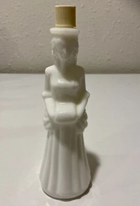 Vintage Avon Victorian Lady White Milk Glass Figurine Unforgettable Bath Empty - Picture 1 of 5