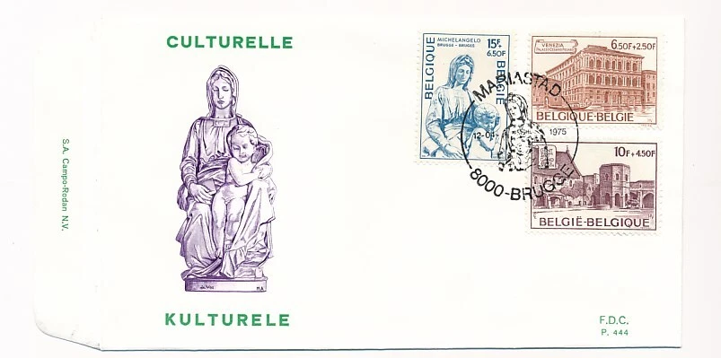 D73237 Belgium FDC P.444 Culture Buildings Architecture Brugge - Image 1 of 1