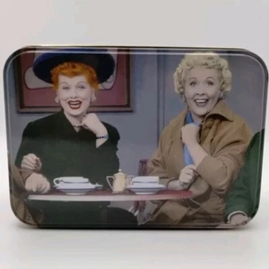 Vtg Vandor I Love Lucy Metal Tin Ethel & Lucy Smiling Friends Forever Hearts - Picture 1 of 11