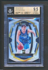 2018-19 Panini Select #122 Luka Doncic Rookie Silver Prizm RC BGS 9.5