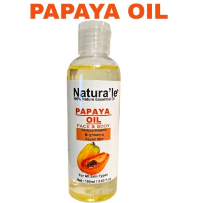 NATURA'LE Papaya Oil Face & Body Massage Essentials Brightening Reduce Melanin Oil 100ml