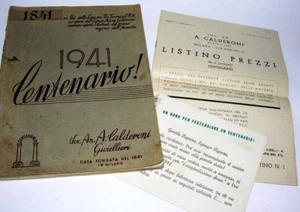 A. CALDERONI GIOIELLIERI MILANO CATALOGO DEL CENTENARIO 1841-1941 (2714) - Picture 1 of 1