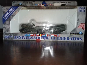 Solido US Army Jeep w/Trailer-Diecast 1:43-1994 WW II 50th Anniversary D-Day-NIB - Picture 1 of 8