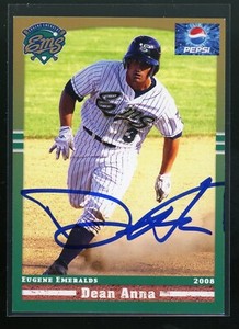 2008 Eugene Emeralds DEAN ANNA Signed Card autograph AUTO RC PADRES