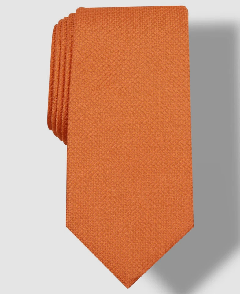 Corbata de cuello de seda delgada lisa Dillon naranja para hombre Nautica talla 60 x 3 Foto 1 de 1