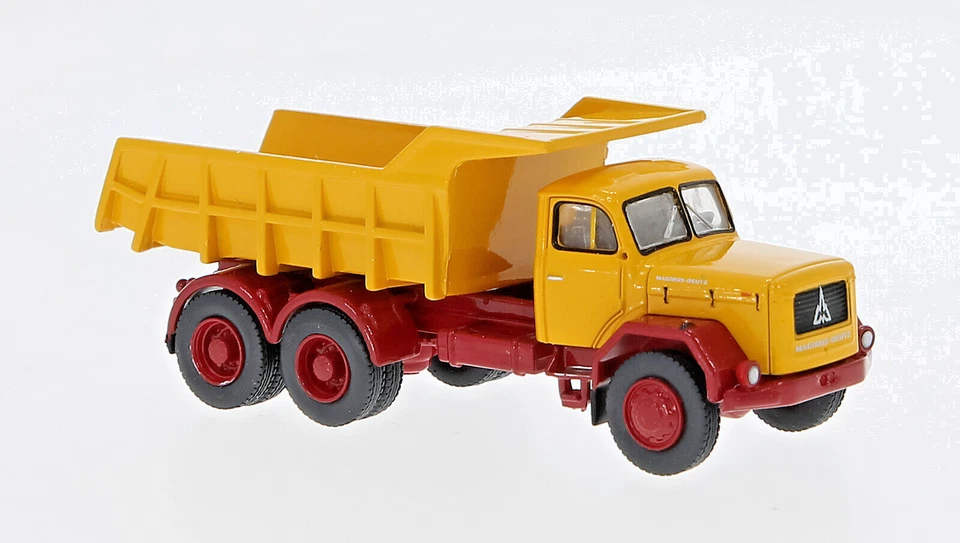 BREKINA 83300 Magirus Jupiter Kipper,Giallo Scuro/Rosso Scuro,1960,H0,Nuovo 2025 - Immagine 1 di 1