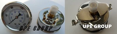 Liquid Filled Pressure Gauge Panel Mount U Clamp  2.5 "face 0-200 back mnt 1/4" - Image 1 of 4