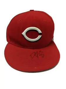 Cappellino Cincinnati Reds New Era Taglia 7 Autografato Derrick Robinson Firmato MLB - Foto 1 di 9