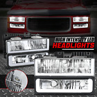 [U-LED DRL] For 88-00 Chevy GMC C/K Headlight+Bumper Turn Signal Lamps Chrome