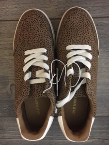 Old Navy Women's Faux Suede Laced Animal Print Cushioned Sneakers Sz 7 Reg $30 - Picture 1 of 4