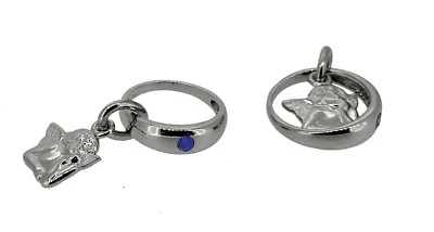 FACHHANDEL-DIREKT Jungen Taufring mit Schutzengel und Safir Edelstein inkl. Kette Echt Silber 925