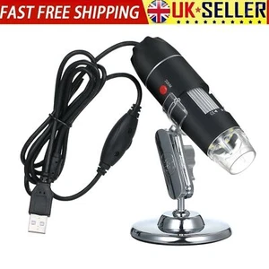 Digital Microscope 1600X Magnification Camera 8 LED Lights with Stand Magnifier - Picture 1 of 12