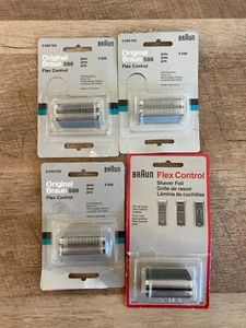 Lot of 4 Original Braun 586 Flex Control Gray Shaver Foil 5 586 765 - Picture 1 of 6