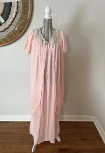 Vintage 60s Philmaid Nightgown peignoir Set Pink Woman's M - Picture 1 of 10