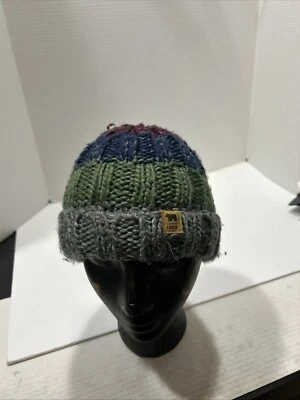 Carter’s Boys Beanie Winter Knit Striped Bear 1865 Hat Size 12-24 Months - Image 1 of 4
