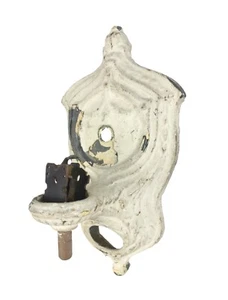 1925 Wandleuchte Leuchte schwer Gusseisen MLF inkl. 241B viele Farbschichten - Bild 1 von 10