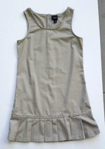 French Toast Girl's Khaki Tan Beige School Uniform Dress Jumper, Size 12 - Picture 1 of 6