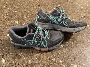 ASICS Gel Kahana 7 Running Shoes Women’s size 7 Black / Teal - Picture 1 of 13