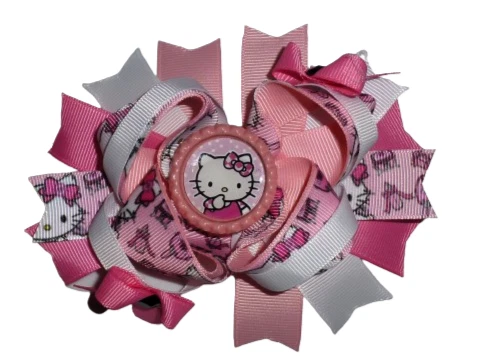 NUEVO Clip de moño de pelo de 5 pulgadas para niñas Hello Kitty Foto 1 de 1