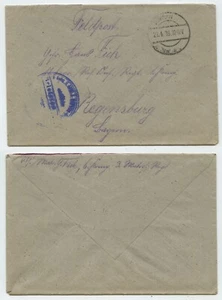 98043 - Feldpostbrief - 27.4.1918 nach Regensburg - ohne Inhalt - Picture 1 of 1