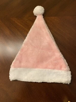 Pink Plush Santa Hat Ships from USA NOT FELT, Plush Fur Like, Super Nice Quality - Image 1 of 4