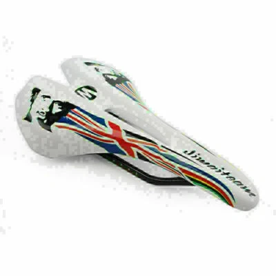 Cojín de asiento de bicicleta cojín de fibra de carbono rojo/negro/dorado/blanco deportivo bueno Foto 1 de 4