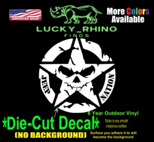 Jeep Nation 4x4 Auto Fenster Vinyl Aufkleber Autoaufkleber - Bild 1 von 3