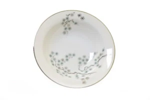Noritake Pineville 5854 White Green Silver Fruit Sauce 5.5" Dessert Bowl - Picture 1 of 2