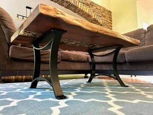 16 INCH TALL SOLID STEEL COFFEE TABLE LEGS/METAL TABLE LEGS/METAL TABLE BASE - Picture 1 of 4