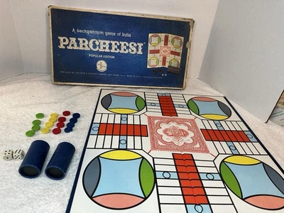 Vintage 1964 Parcheesi Board Game Popular Edition Selchow & Righter Complete - Image 1 of 4