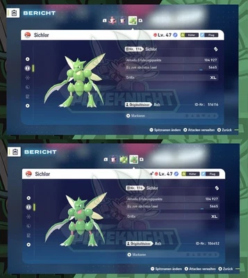 Sichlor & Scherox Shiny/ non shiny Item Max. EV 6IV/ DV Pokemon ZA Legenden: Z-A - Bild 1 von 2