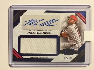 2025 Topps Tier One Nolan Schanuel Game-Used Jumbo Patch Auto Angels /99 - Picture 1 of 2