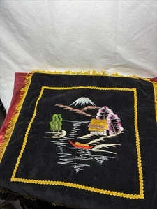 Funda Almohada Terciopelo Negro Oriental Vintage 17 X 17 - Imagen 1 de 3