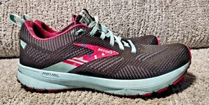Brooks Revel 5 Running Sneakers Women's Size 9 Black and Teal - Picture 1 of 12