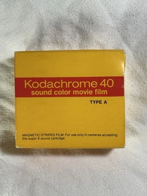 Cartucho de sonido sellado Kodak Kodachrome Super 8 mm 40 colores película tipo A KMA 594  Foto 1 de 4