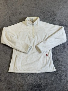 Acogedora chaqueta blanca The North Face Osito para mujer Sherpa polar cuarto cremallera talla L - Imagen 1 de 11