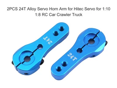 2PCS 24T Alloy Servo Horn Arm for Hitec Servo for 1:10 1:8 RC Car Crawler Truck - Image 1 of 4