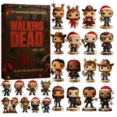 Set 24x The Walking Dead 22° Anniversario 2025 Calendario dell'Avvento Acrilico Ornamento