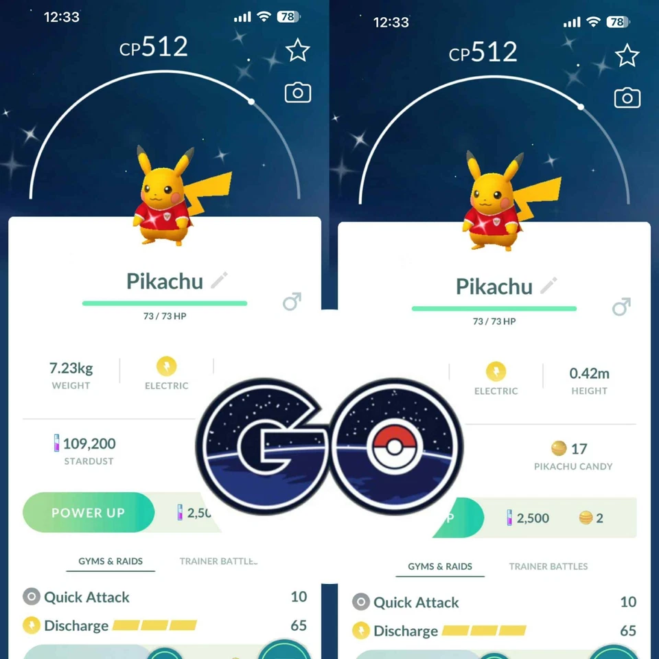 Pokémon Go - Shiny Pikachu Indonesian Football Jersey - Mini P T C dust or TRADE