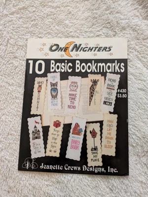 One Nighters 10 Basic Bookmarks Jeanette Crews Designs Inc Cross Stitch Patterns - Image 1 of 2