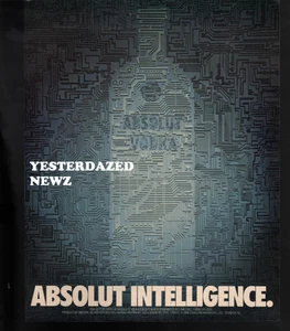 1989 Print Ad for Absolut Vodka "Absolut Intelligence" - Picture 1 of 1
