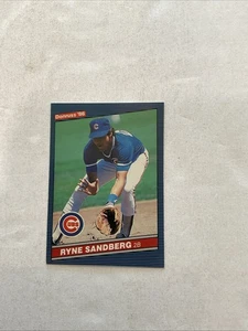 Error 1986 Donruss-Ryne Sandberg #67 HOF Blank Back Chicago Cubs ⚾️♨️♨️Q - Picture 1 of 4