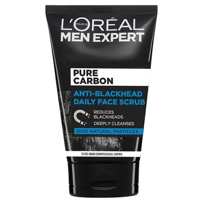 L'Oreal Paris Men Expert Pure Carbon Anti Blackhead Daily Face Scrub, 100ml - Image 1 of 4