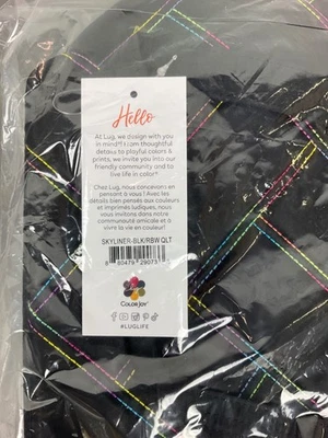 Bolso de Mano Acolchado Lug Skyliner para Mujer - Negro con Costuras Coloridas, Carro Foto 1 de 4