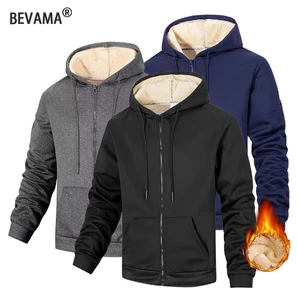 Herren Jacke Fleece Warm Verdickt Zipper Hoodie Kapuze Sport Mantel - Bild 1 von 11