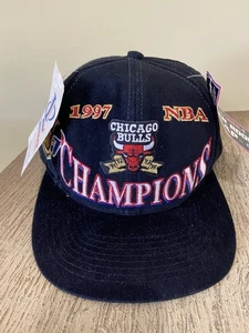 VTG NBA Chicago Bulls 1997 Champions Locker Room Hat Logo Athletics NWT - Picture 1 of 9