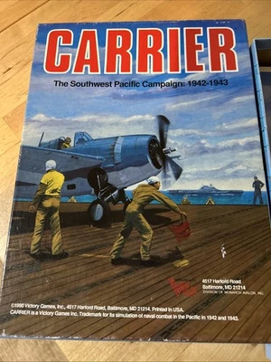 CARRIER~The Southwest Pacific 1942: VICTORY GAMES/AVALON HILL: slightly used.  - Image 1 of 4