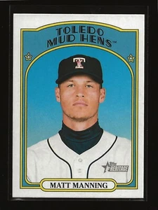 MATT MANNING 2021 Topps Heritage Minor League Base Card Mud Hens Tigers (#76) - Picture 1 of 2
