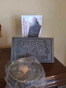 Norpro 3 Pc Cast Iron Bacon Press & Egg/pancake Ring NIB - Picture 1 of 4