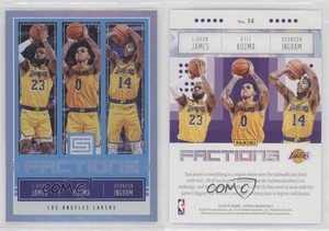 2018-19 Panini Status Factions Blue Brandon Ingram Kyle Kuzma LeBron James #14